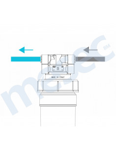 SERIES HEAD - kartušna glava 3/8" / Head serial flow with wall bracket (Exclusive)