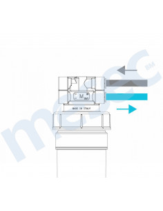 SINGLE HEAD - kartušna glava 3/8" / Head single side flow with wall bracket (Exclusive)