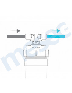 R HEAD - kartušna glava za ROCK serijo 1/4" / Head "R" no flow control with wall bracket (Exclusive)